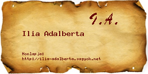 Ilia Adalberta névjegykártya
